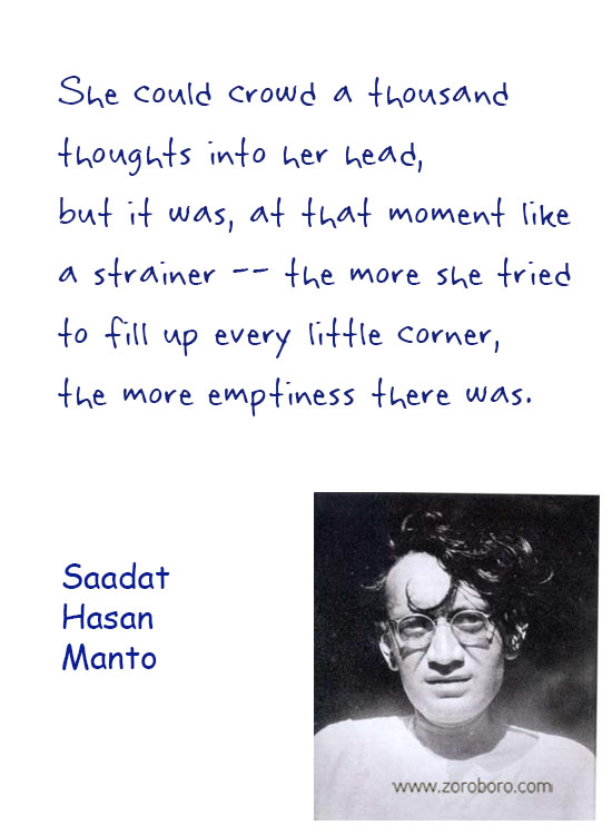 Saadat Hasan Manto Quotes. Saadat Hasan Manto Shayari, Poems, Saadat Hasan Manto Shayari Hindi Quotes & English Quotes