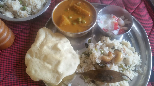 Ghee rice with kurma, vegetable kurma recipe