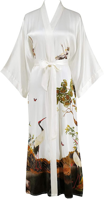 Good Quality White Silk Robes For Women