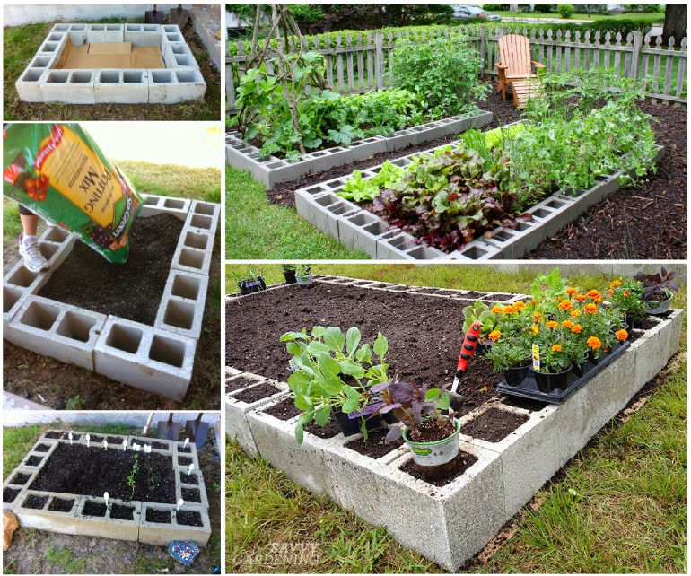 Cement Block Raised Bed - Burpee Garden Projects - Handy DIY