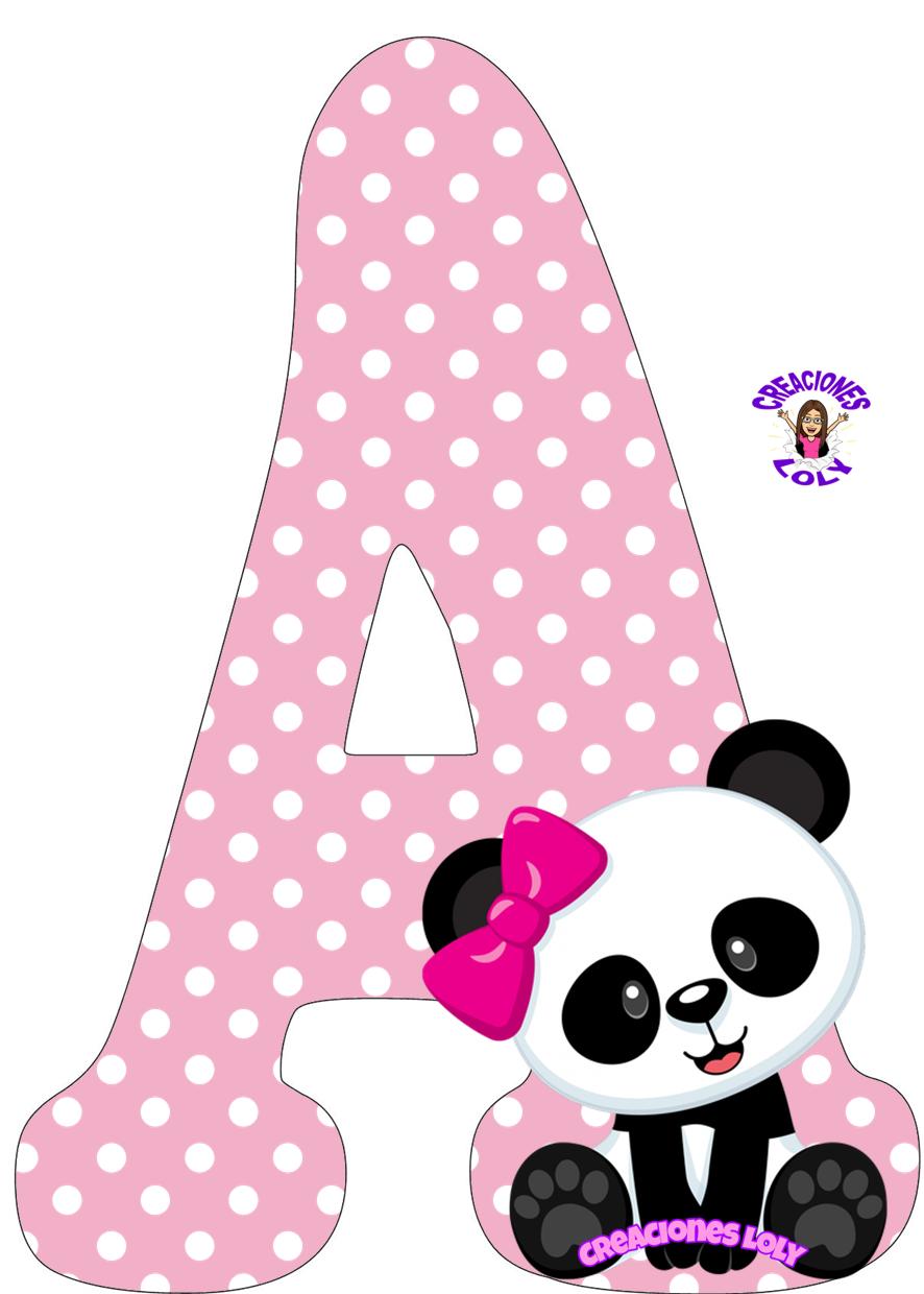 Creaciones Loly Abecedario Osa Panda