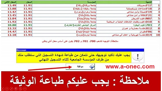 استخراج شهادة التوجيه الجامعي 2023 www.orientation.esi.dz نتائج التوجيـه