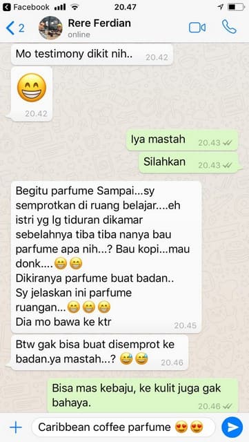 testimoni parfum kopi