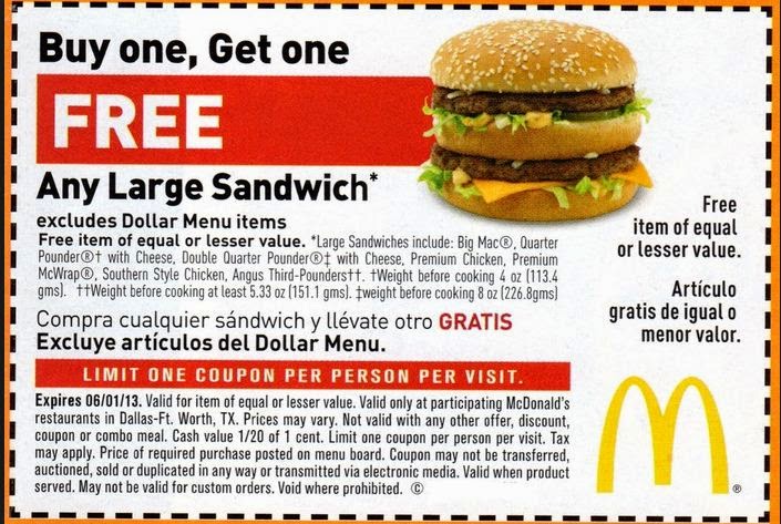 Mcdonalds Printable Coupons May 2018