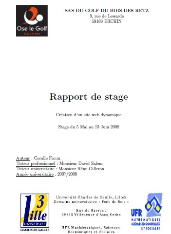projet de création d'un site web