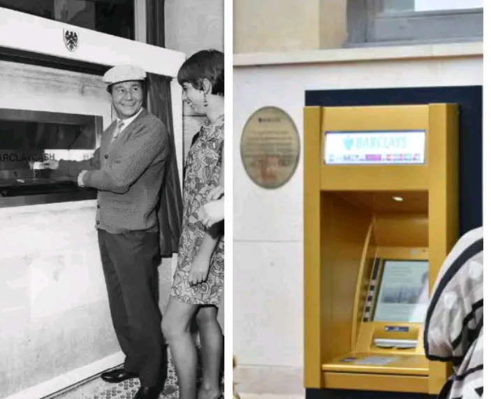 First atm. ATM 1967. Джордж СИМДЖЯН Банкомат. 1939 Банкомат Лютер Джордж Симьян. Самый первый Банкомат.