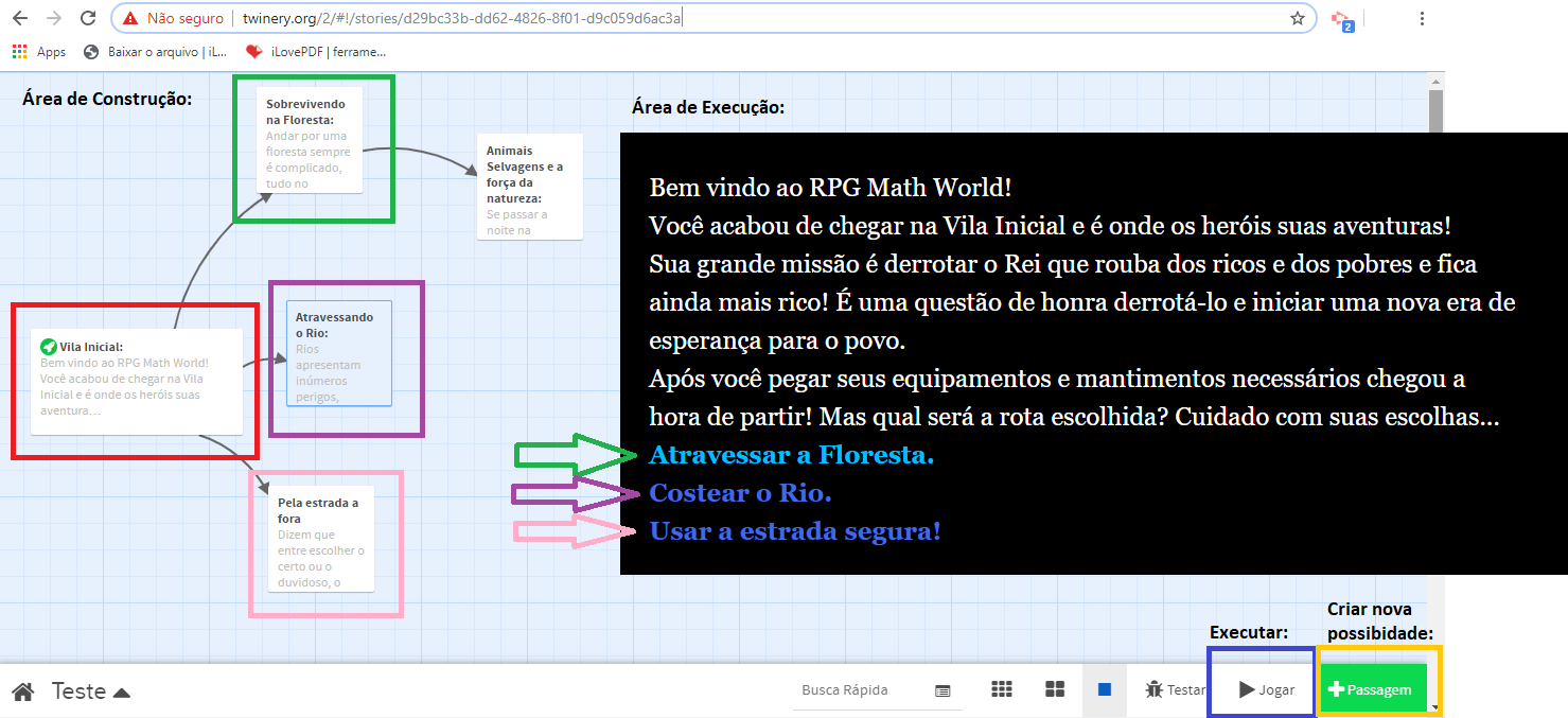 Matemática & Games Criando enredos de games com o Twinery