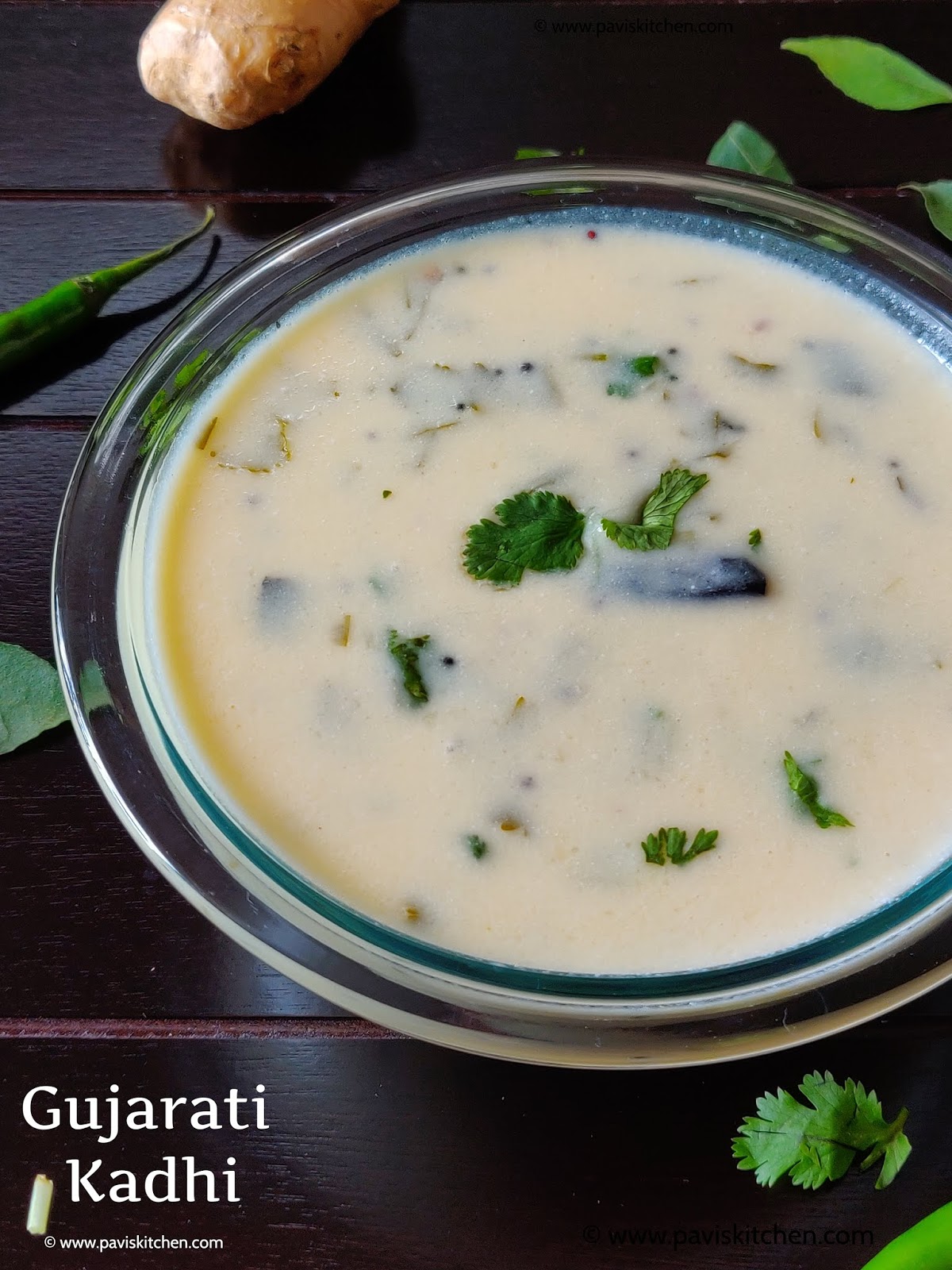 traditional gujarati kadhi recipe | authentic gujrati kadhi | gujurati dahi kadhi