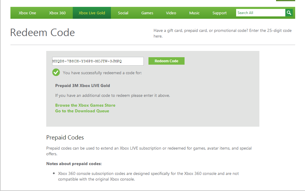 Xbox game pass redeem code
