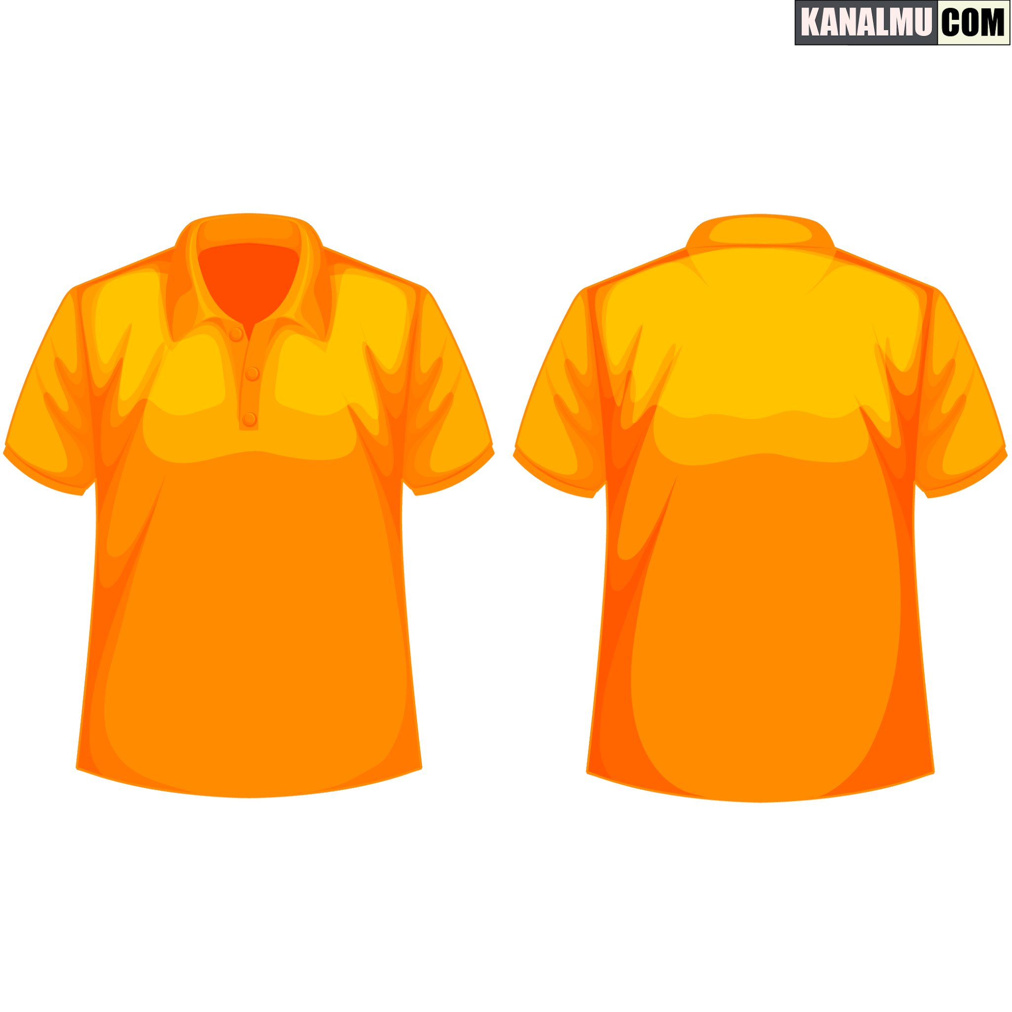 mentahan kaos polos orange kunyit polo PNG - kanalmu