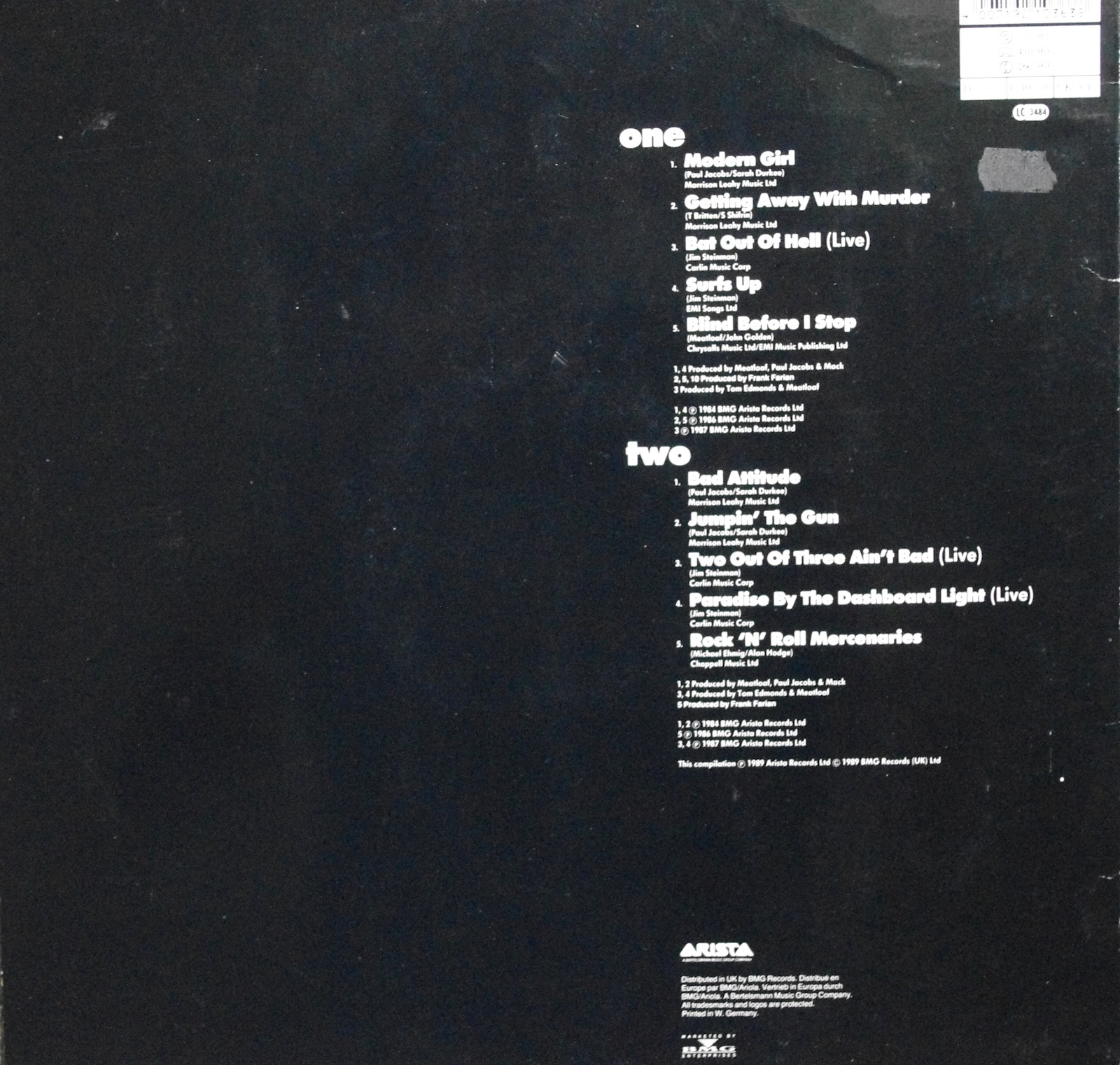 Meat Loaf Vinyl, Singles 7"/12" and other stuff Meatloaf Prime