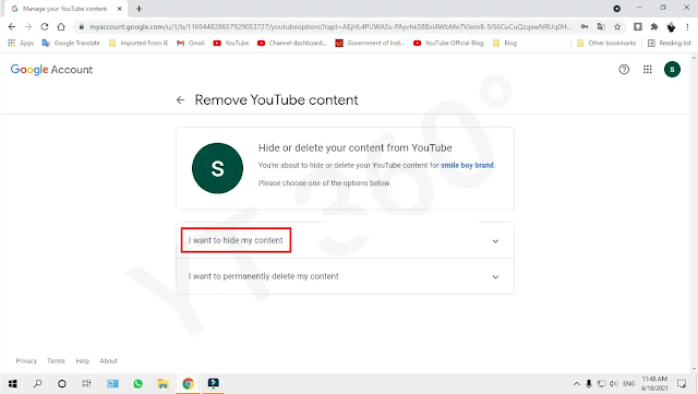 delete youtube channel in tamil