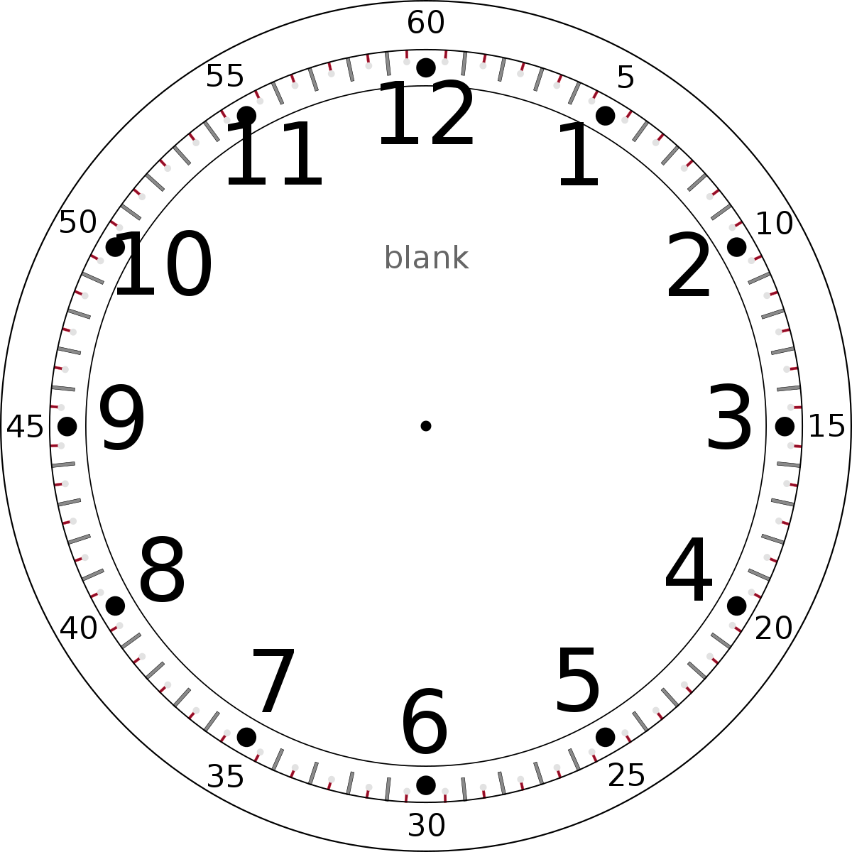 Clock Face Template Letter Template
