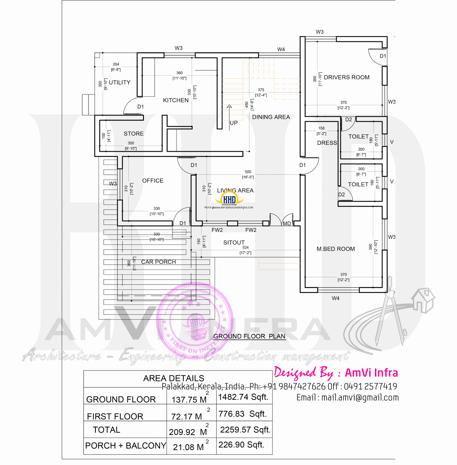 Night View Rendering With Floor Plan Kerala Home Design And Floor
