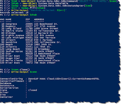 Connect to SAP HANA from Windows PowerShell using ODBC SAP HANA Study Materials, SAP HANA Learning, SAP HANA Guides, SAP HANA Exam Prep