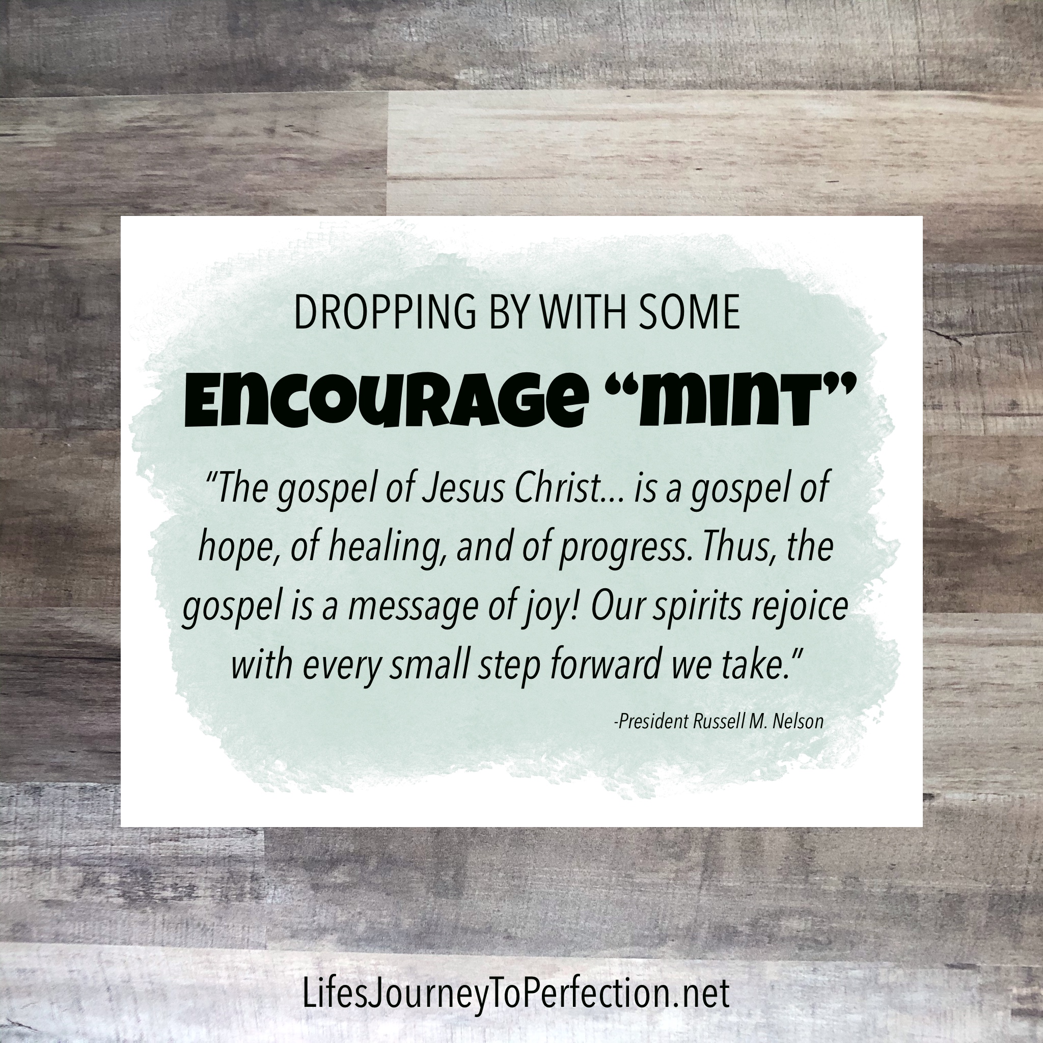 Life's Journey To Perfection Ministering Ideas and Tag Printable