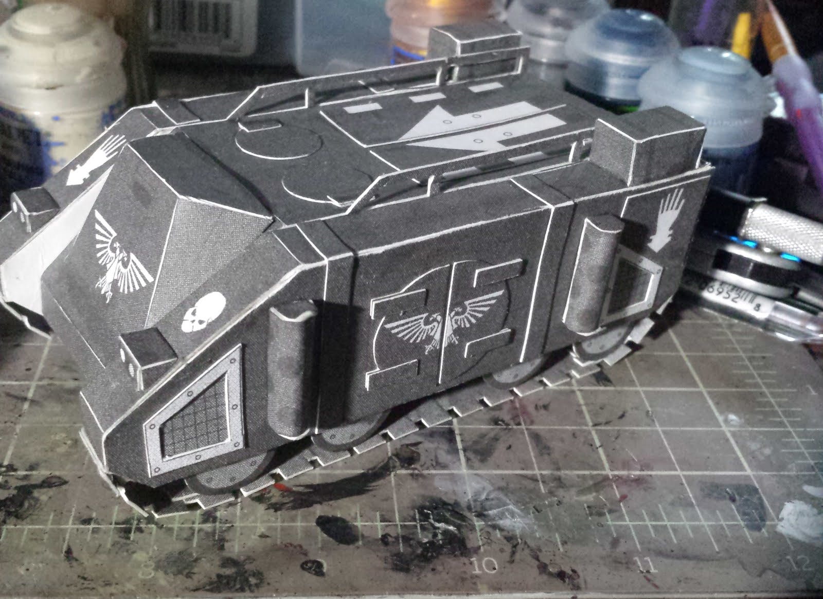 Teun135's Miniature Wargaming Iron Hands 30k Scratchbuilt Rhino