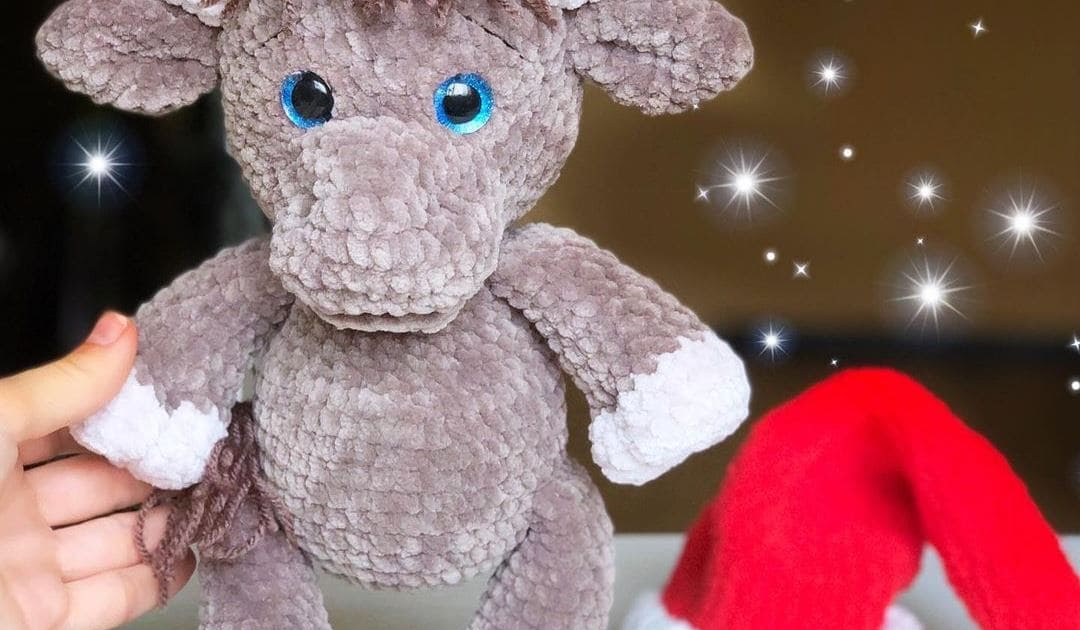 1000 схем амигуруми на русском Вязаный бык крючком