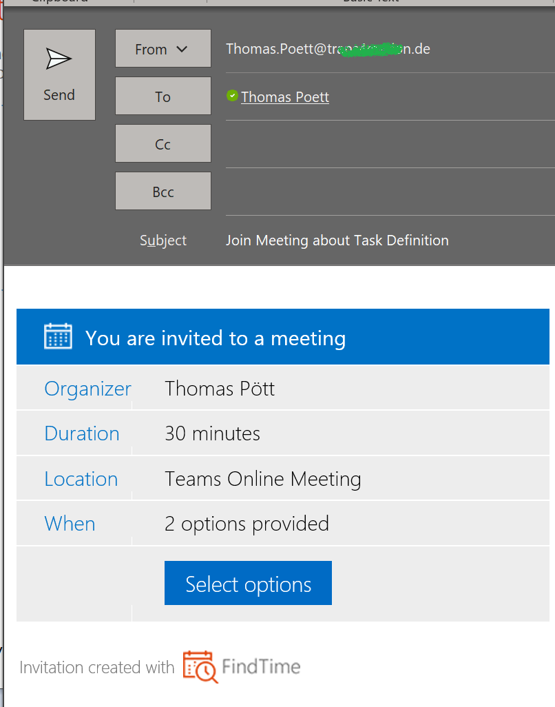 Find Time with Microsoft Teams Meeting