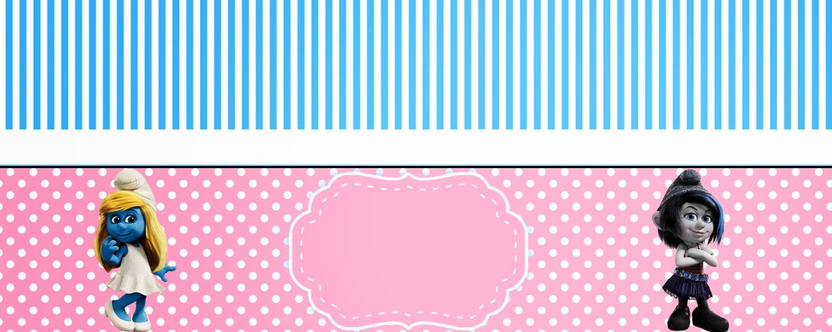 Pitufos: Etiquetas para Candy Bar, para Fiesta de Niña, para Imprimir Graits. Etiqueta para bolsas de golosinas.