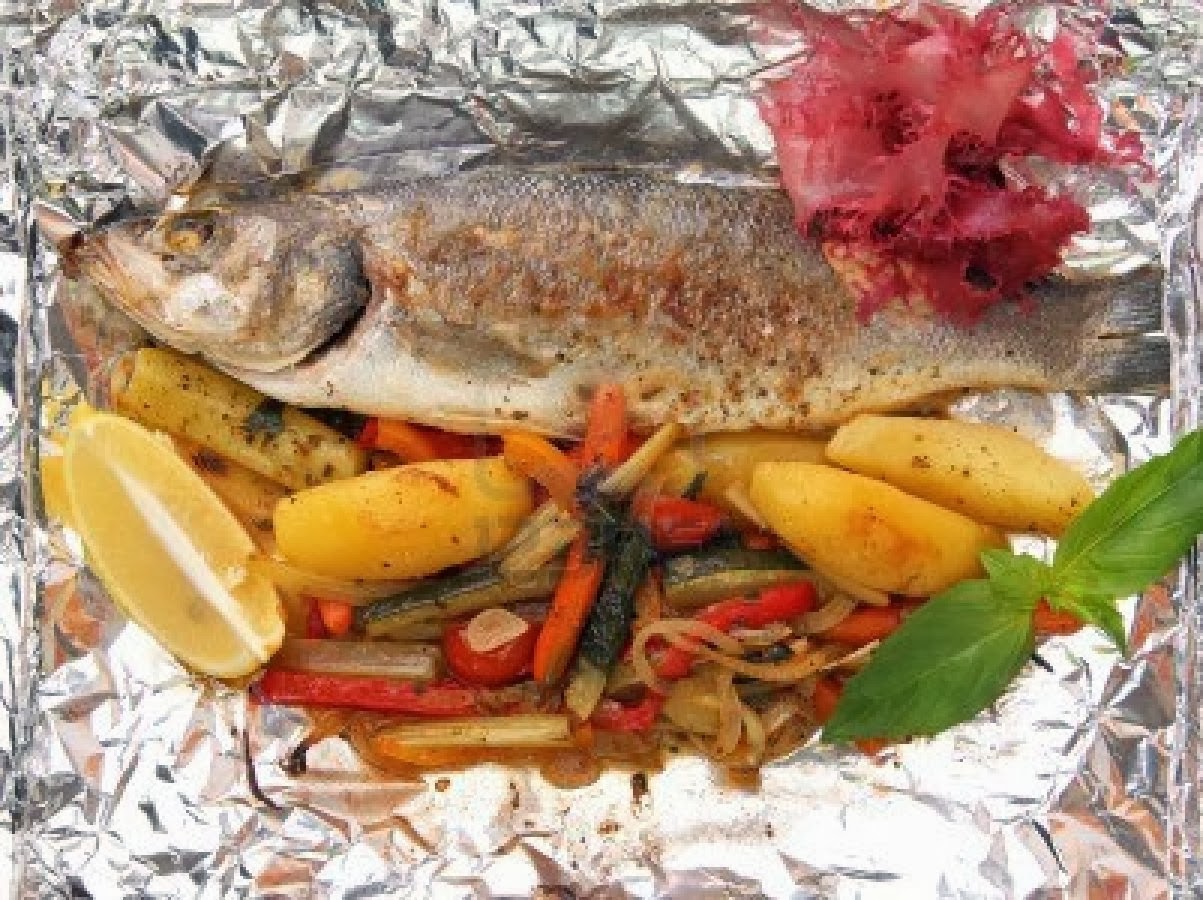 Sea bass baked in foil Best Yummy Recipes