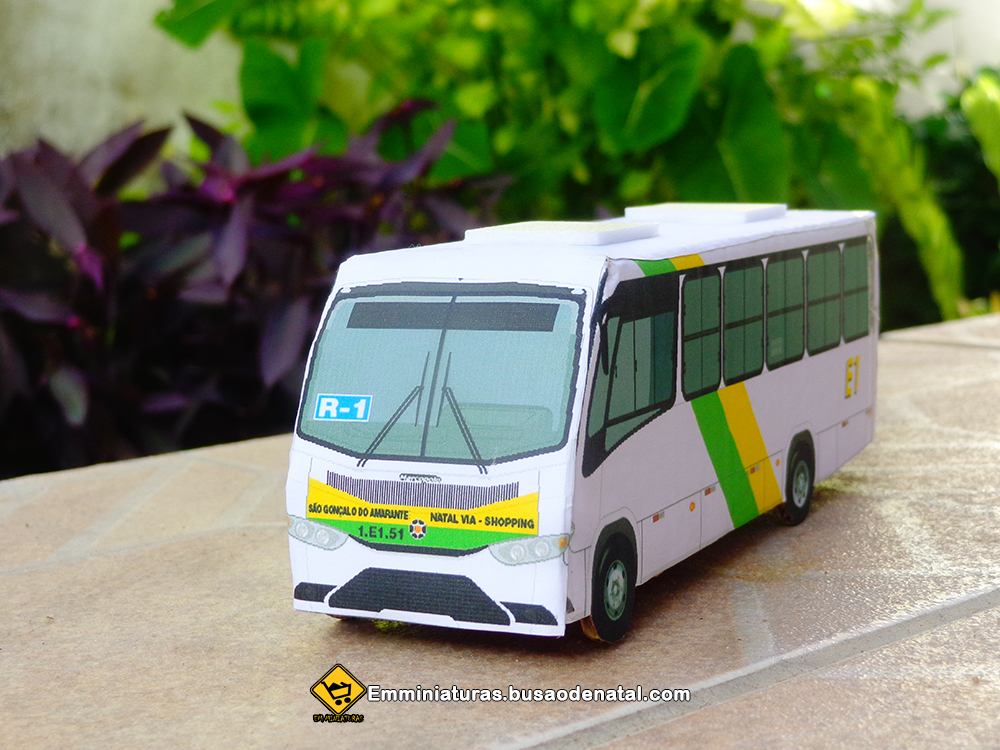 Miniatura do micro-ônibus do sistema opcional de São Gonçalo do Amarante