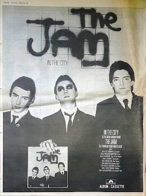 1977 Advert from Sounds for In The City the debut album by The Jam