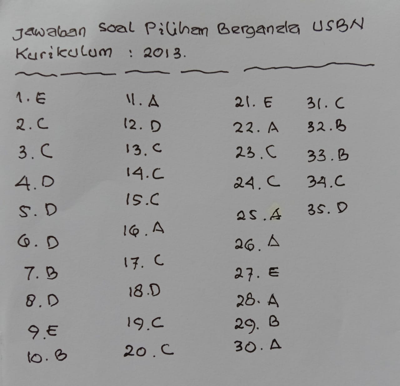 Asli Kunci Jawaban Dan Pembahasan Usbn Kimia 2019 Catatan Kimia