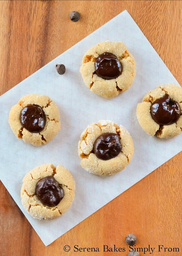 Peanut Butter Chocolate Thumbprint Cookies Serena Bakes Simply From