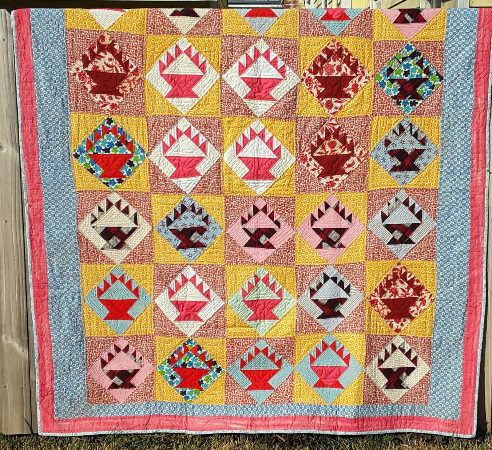 Quilt Flap Baskets and Quilts