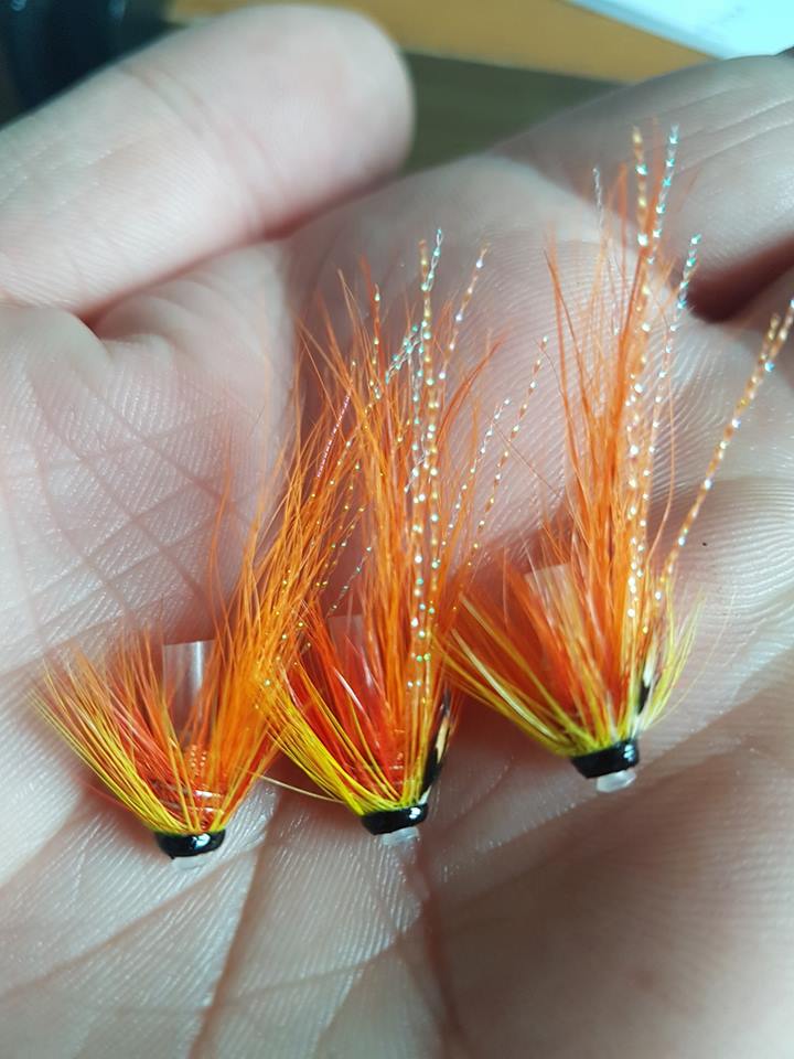 Salmon Fly: Flamethrower Pot Belly Pig Salmon Flies - Tay Salmon Fly