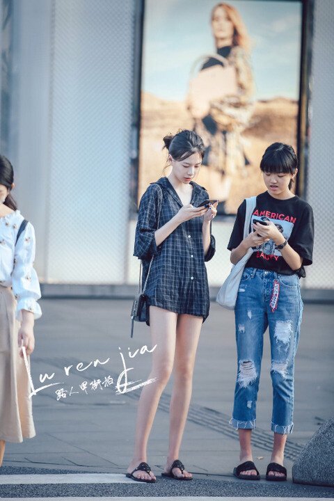 요즘 중국 길거리 누나들 패션