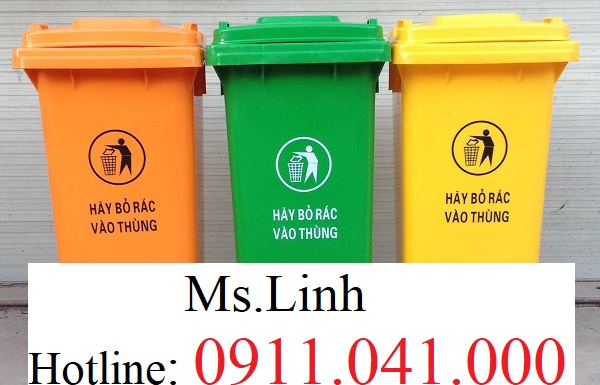 Phân phối bán thùng rác công cộng  đươc làm từ nhựa thân thiện với môi trường Thung-rac-240l-nap-kin_s1547