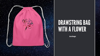 Pink Drawstring Bag