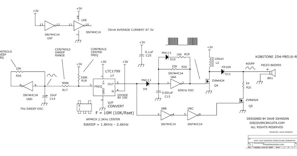 3V Siren Alarm Schematic - Electronic Knowledge Share