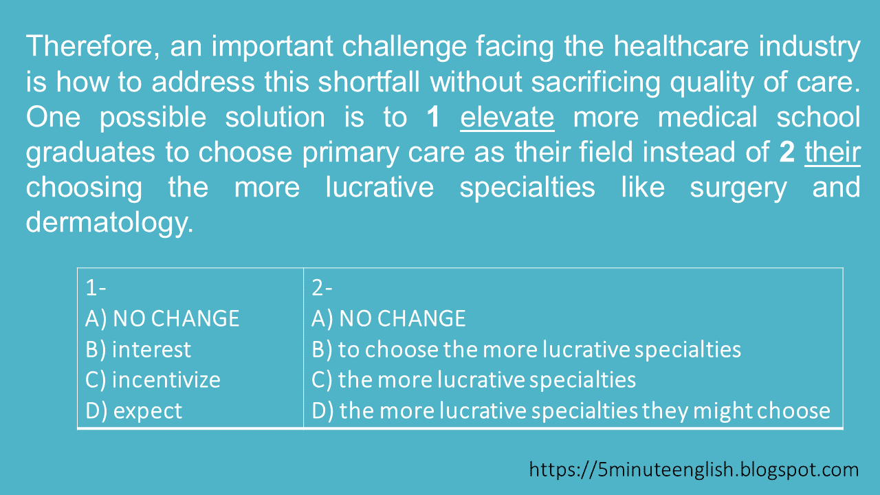 SAT Writing Practice 4 + Answer and Explanation
