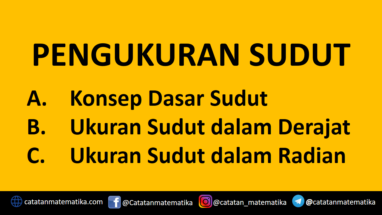 Pengukuran-Sudut-Konsep-Dasar-Sudut-Ukuran-Sudut-dalam-derajat-dan-ukuran-sudut-dalam-radian) Pengukuran Sudut (Konsep Dasar Sudut, Ukuran Sudut dalam derajat, dan ukuran sudut dalam radian)
