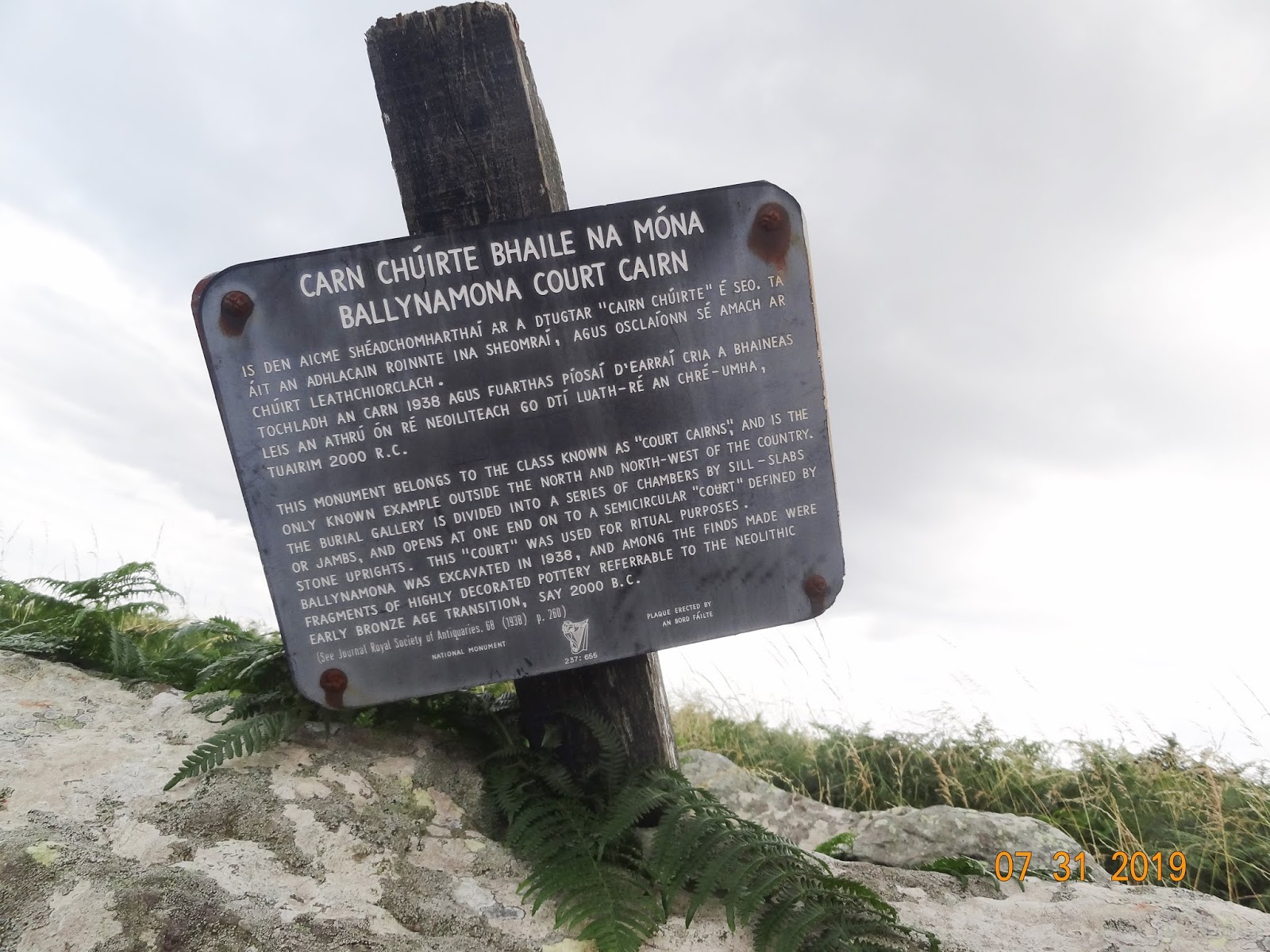 Waterford County Museum Court Cairn at Ballinamona Lower, Old Parish
