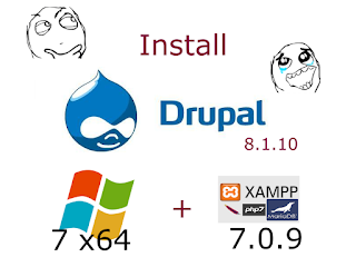 Install Drupal 8.1.10 opensource PHP CMS on Windows 7 XAMPP tutorial