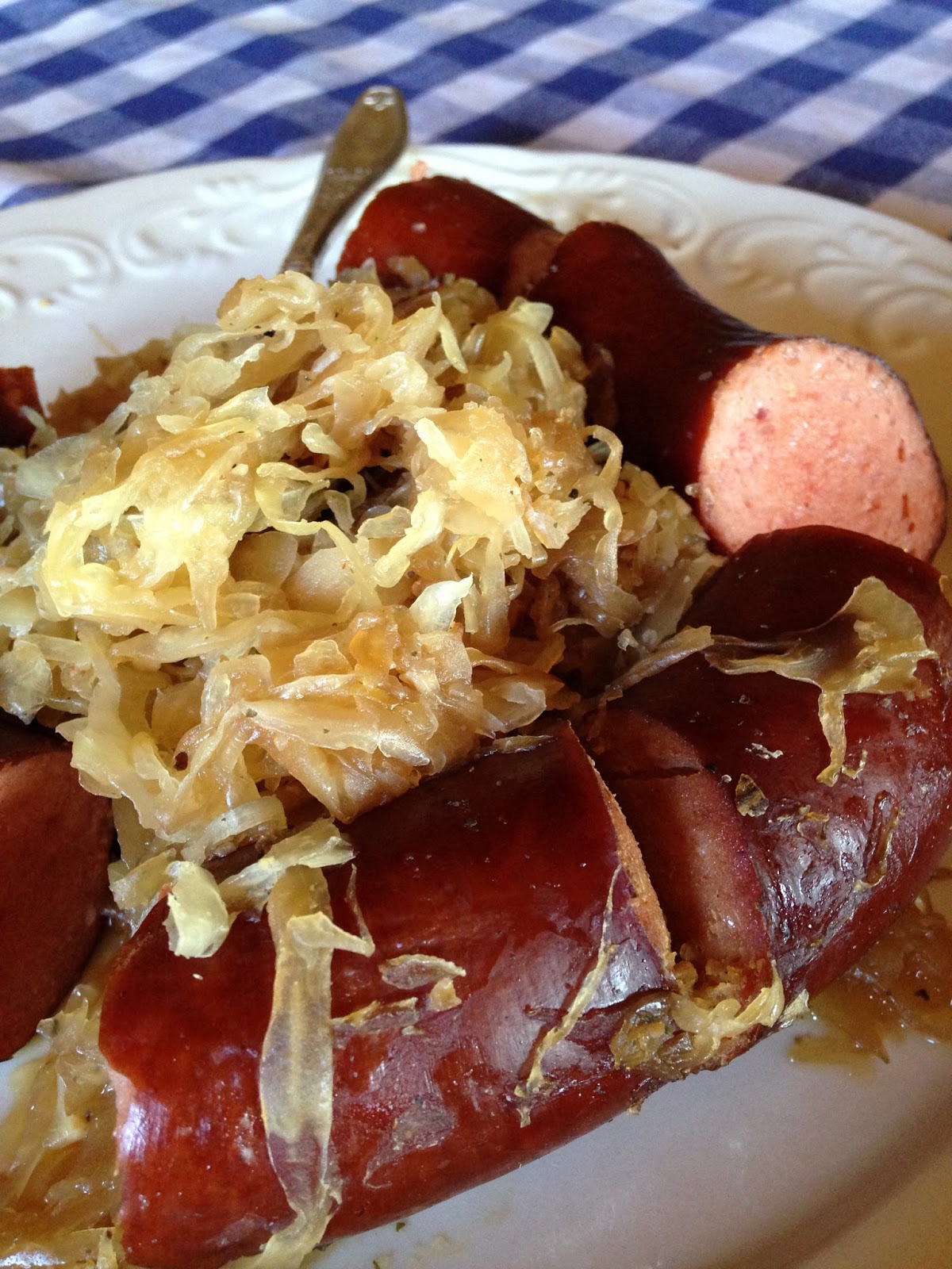 Turnips 2 Tangerines Crockpot Ring Bologna with Sauerkraut, Plus How