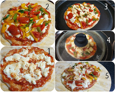 Italian pizza in Indian style , kulcha pizza , naan pizza,  fusion pizza , how to make pizza using kulcha as base,  how to prepare kulcha , what is difference in naan and kulcha , naan wala pizza , pizza on naan