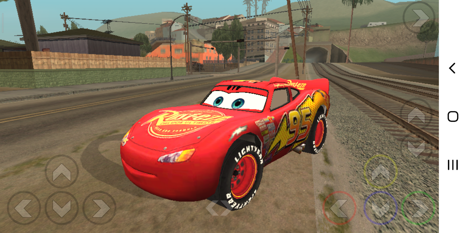 mod mobil lightning mcqueen gta sa android