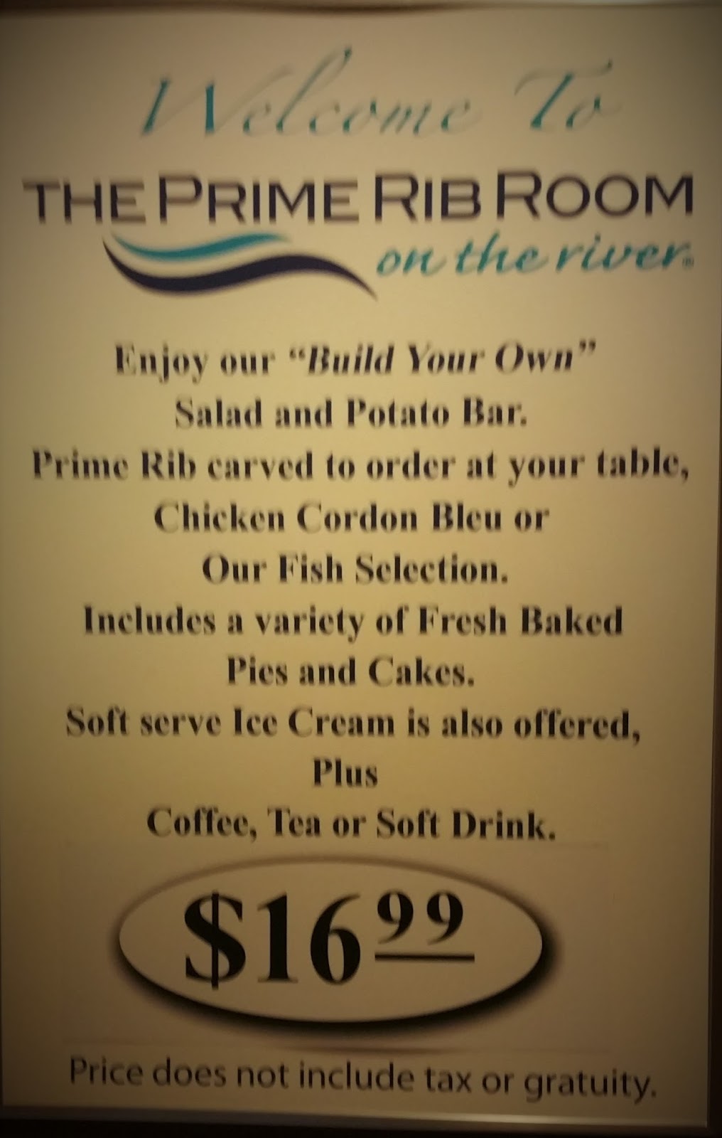 Laughlin Buzz Good Prime Rib, Good Value, Great View