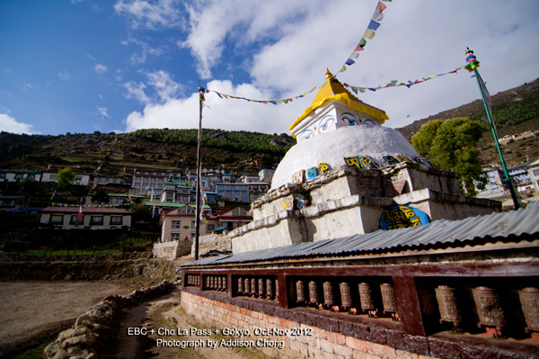 Stupa at Namche Bazaar Stupa at Namche Bazaar