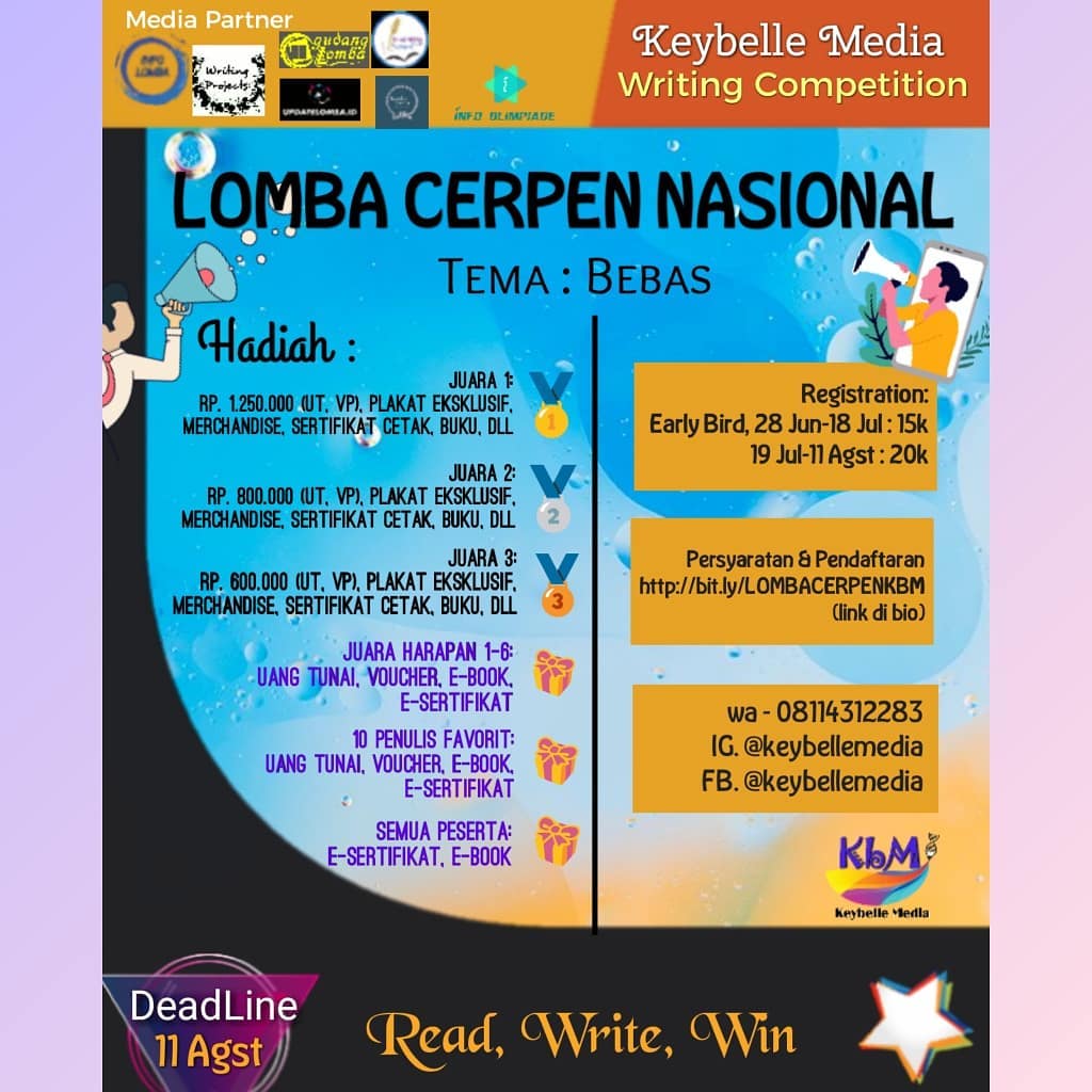 Lomba Menulis Cerpen Tema Bebas Hadiah Jutaan Keybelle Media Info Lomba Menulis