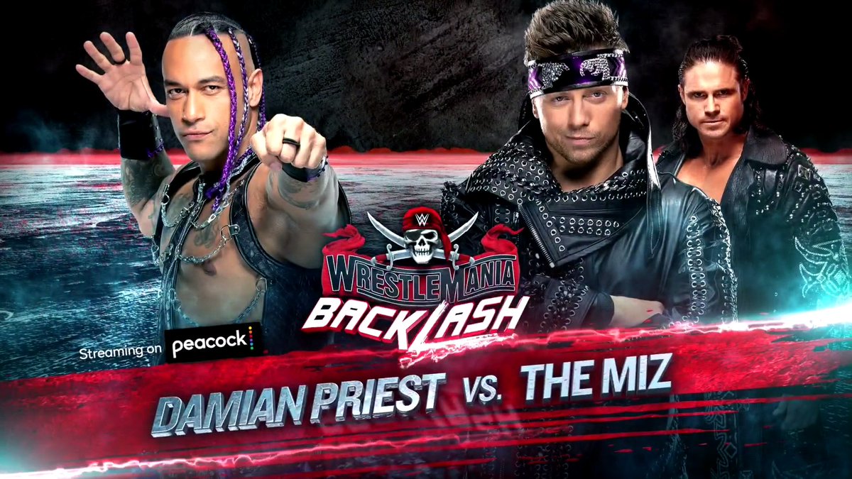 The Miz vs Damian Priest Added to WrestleMania Backlash