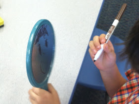 Dry erase markers on mirrors (Brick by Brick)