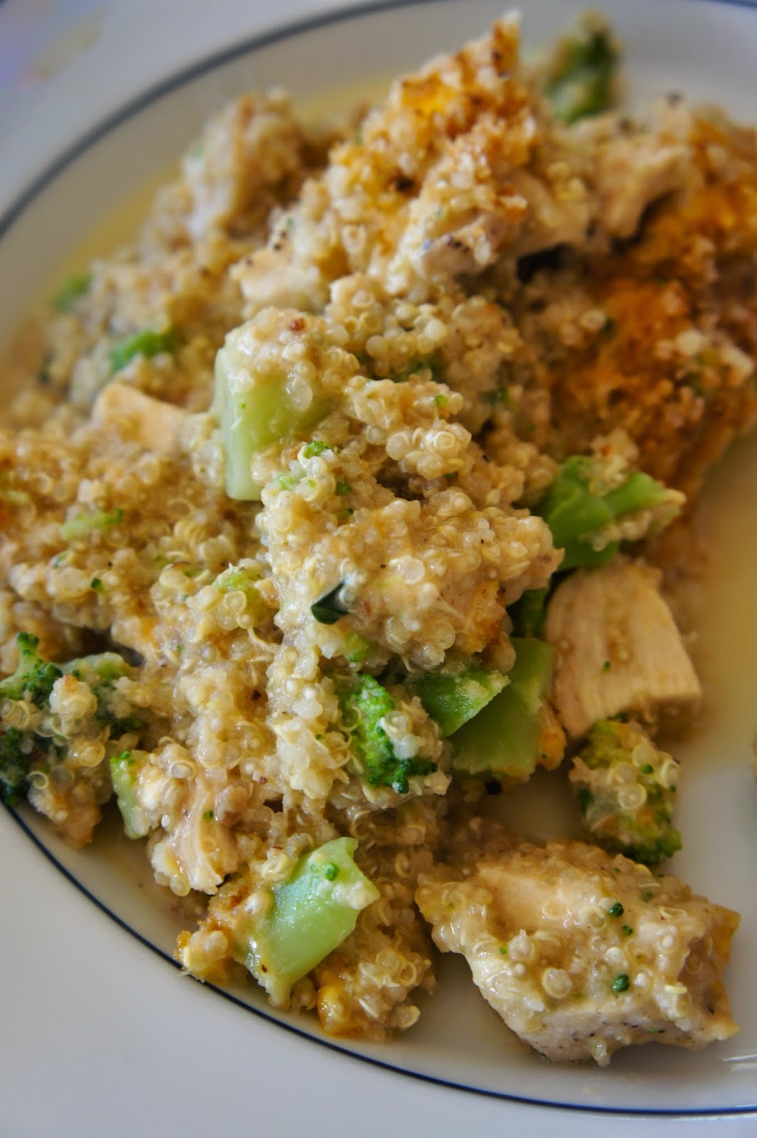 Savory Sweet and Satisfying Broccoli Chicken Quinoa Casserole