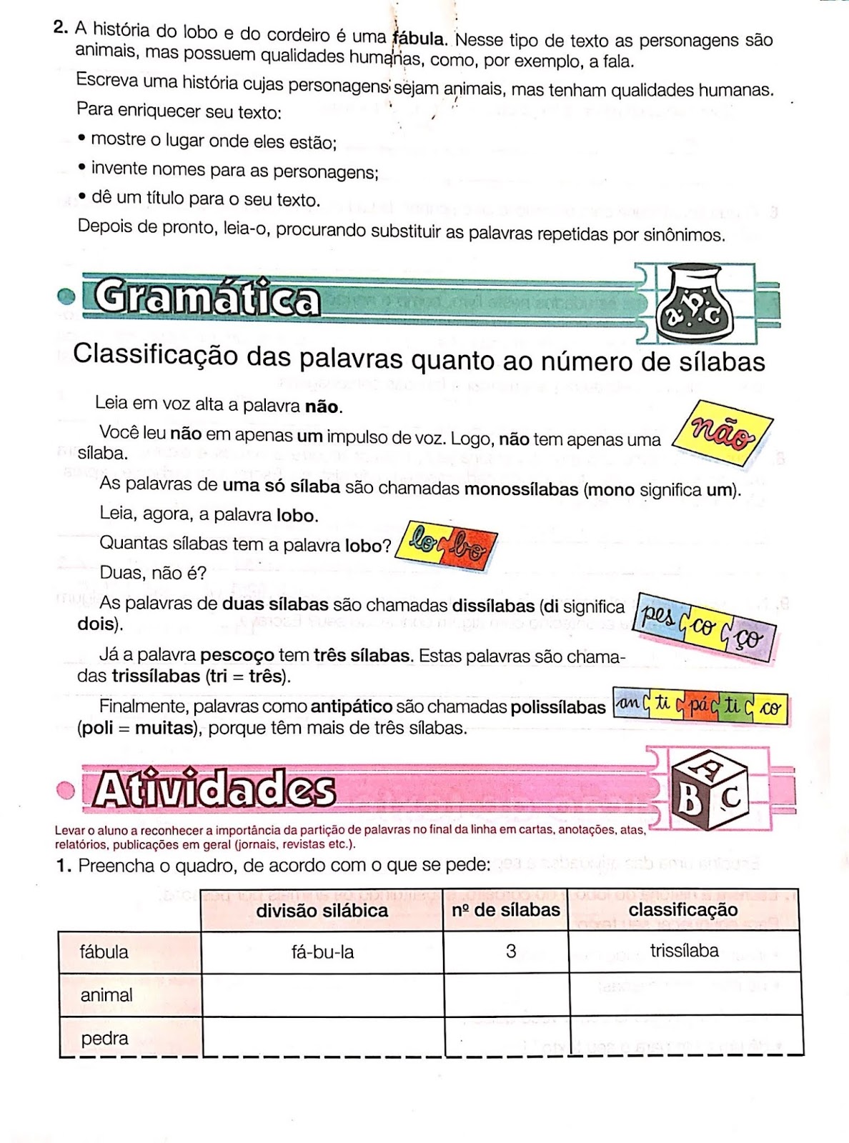 Atividade Pronta Classificação De Palavras Quanto Ao CA2