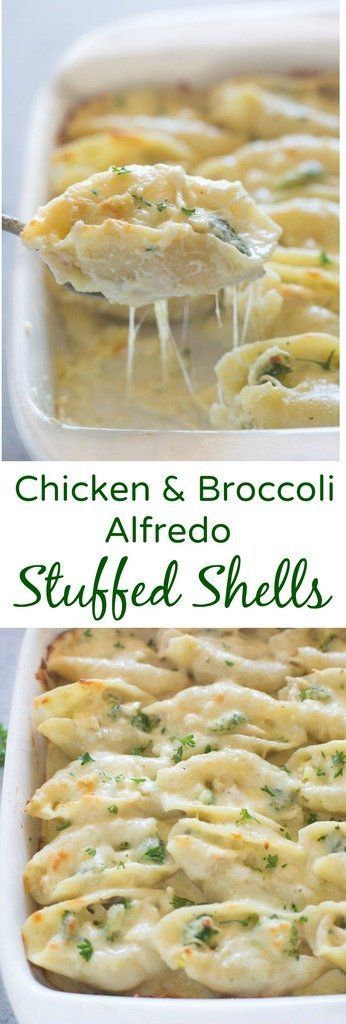 Chicken and Broccoli Alfredo Stuffed Shells - Yummy 6